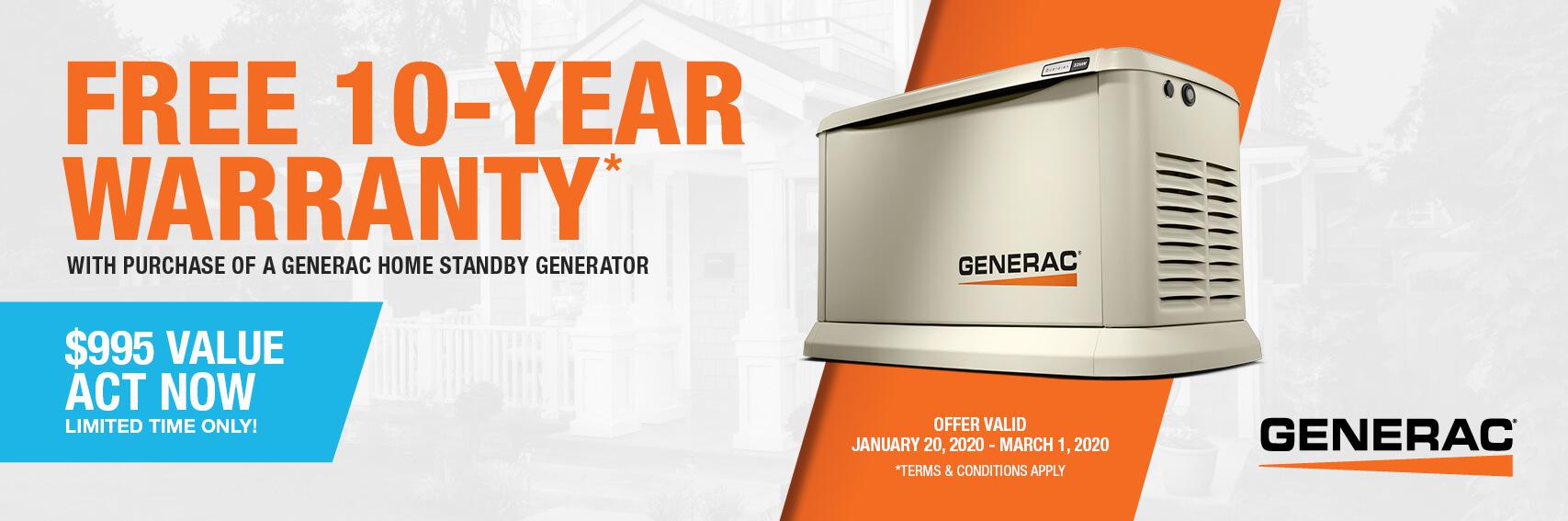 Homestandby Generator Deal | Warranty Offer | Generac Dealer | Whiteville, NC